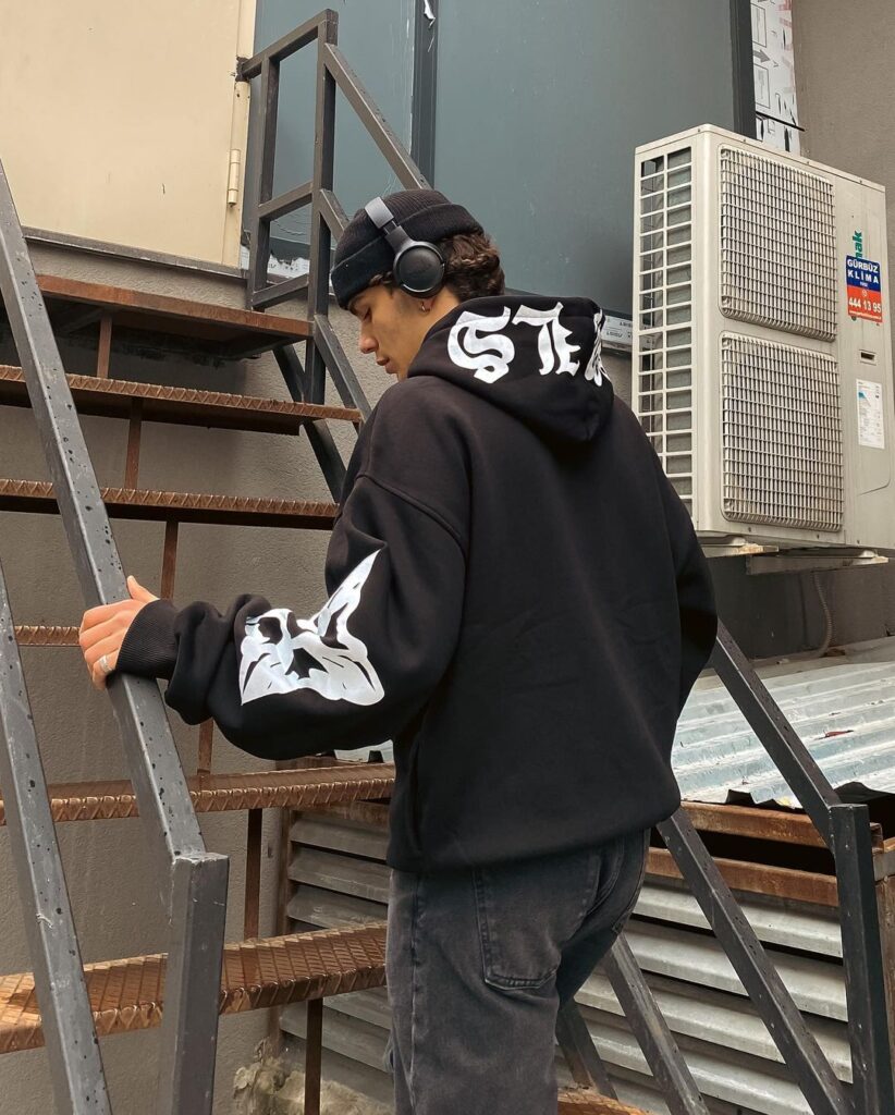 Vintage Gothic Printed Zipper Hoodie main image 0