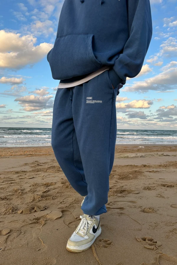 Premium Acid-wash Navy Blue Essence of Life Pants