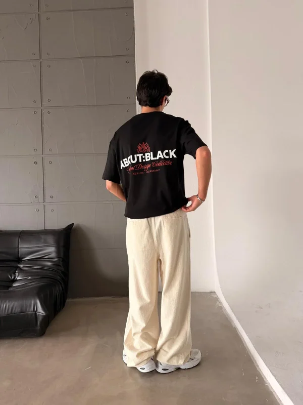 ABOUT:BLACK Oversized Black T-shirt