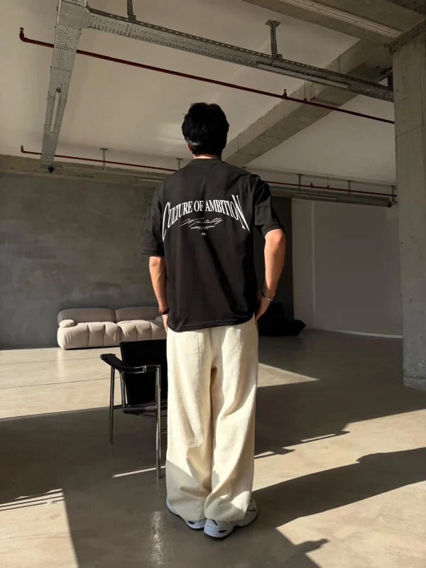 CULTURE OF AMBITION Oversized Black T-shirt