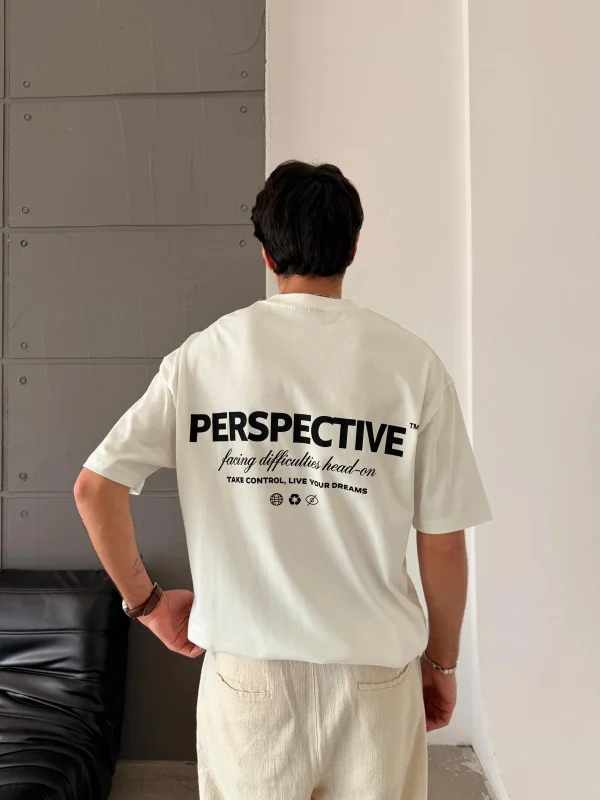 PERSPECTIVE White Oversized T-shirt