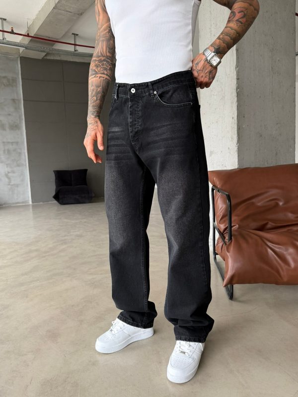 Washed Black Baggy Jeans