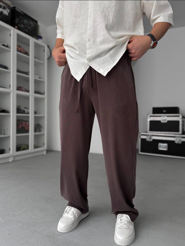 Comfy Brown Baggy Relaxed Sweatpants